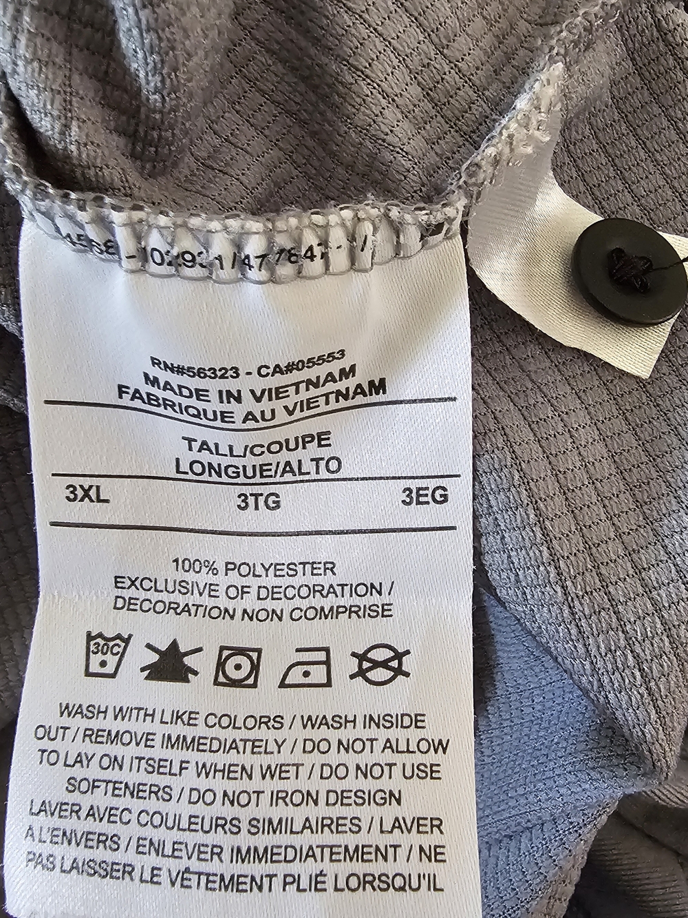 Nike Men's Grey Dri-FIT Polo Shirt 3XLT - Picture 6 of 6